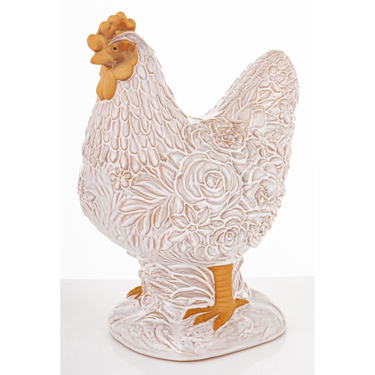 Dekoracja - kura ceramiczna25x13x19 cm WAANS -2 biała