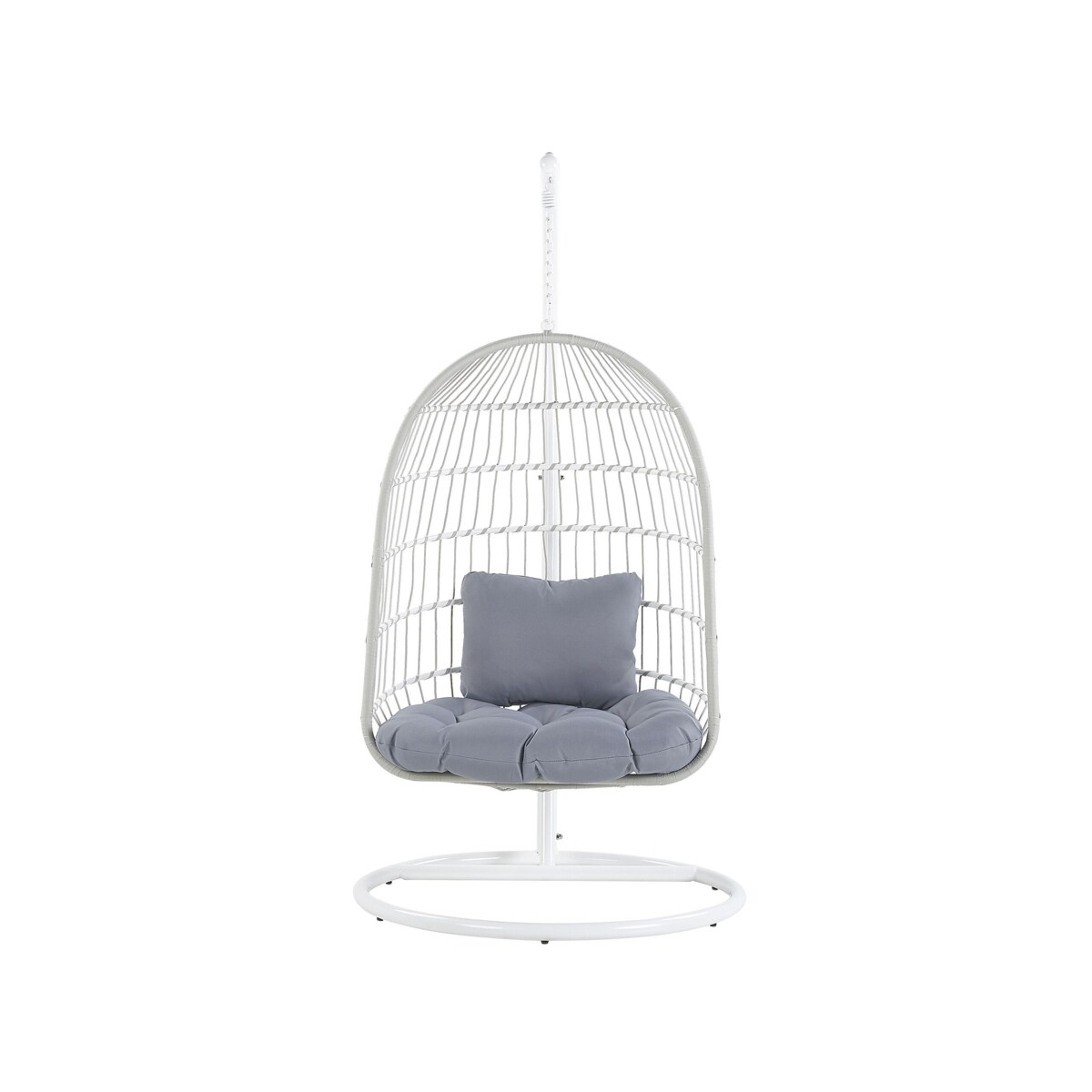 Fotel wiszący ze stojakiem biały ALLERA