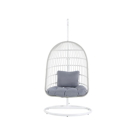 Fotel wiszący ze stojakiem biały ALLERA