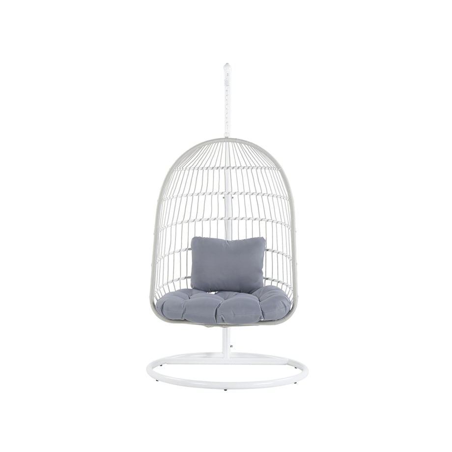 Fotel wiszący ze stojakiem biały ALLERA