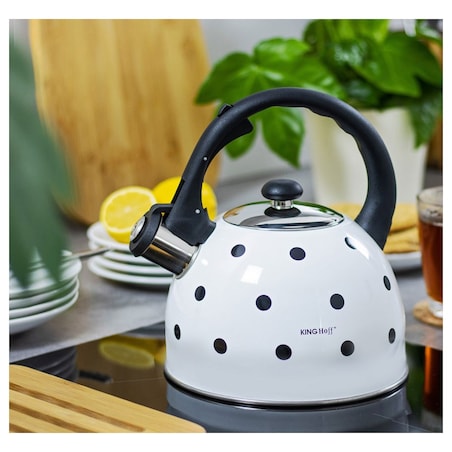 Kinghoff czajnik emaliowany w groszki 2.6l KH1053