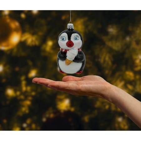 Bombka choinkowa: Pingwin z lodami