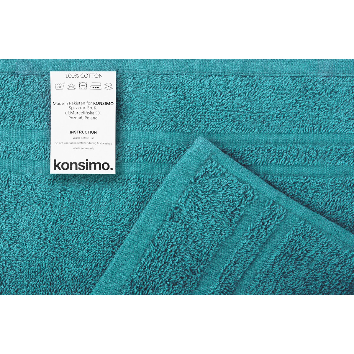 Konsimo MANTEL Komplet ręczników średnich 4 szt., turkusowy