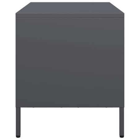 vidaXL Szafka RTV, czarna, 68x39x43,5 cm, stal walcowana na zimno