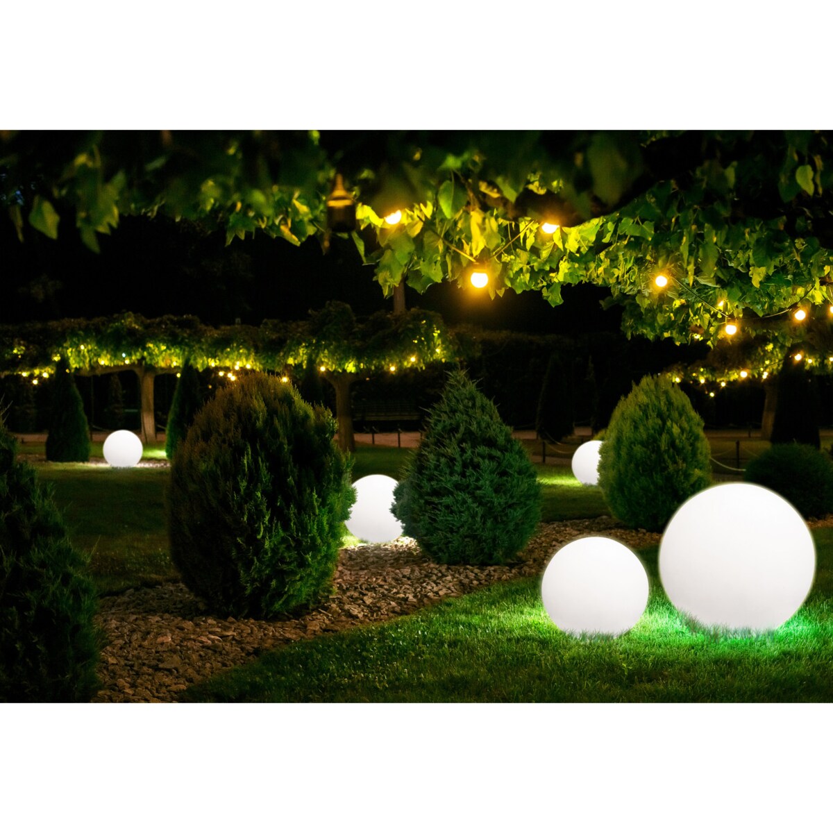 Zewnętrzna LAMPA stojąca CUMULUS S 6976 ogrodowa OPRAWA kula dekoracyjna outdoor ball IP44 biała, Nowodvorski