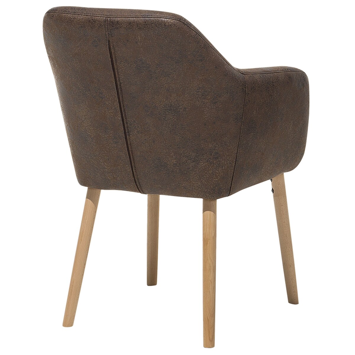 Krzesło do jadalni YORKVILLE Ekoskóra Ciemnobrązowy