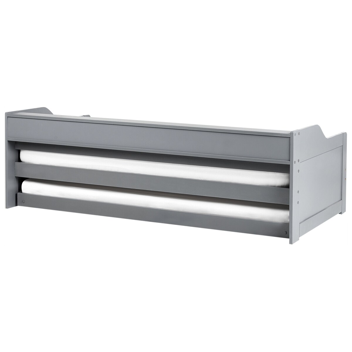 Łóżko wysuwane drewniane 90 x 200 cm szare EDERN