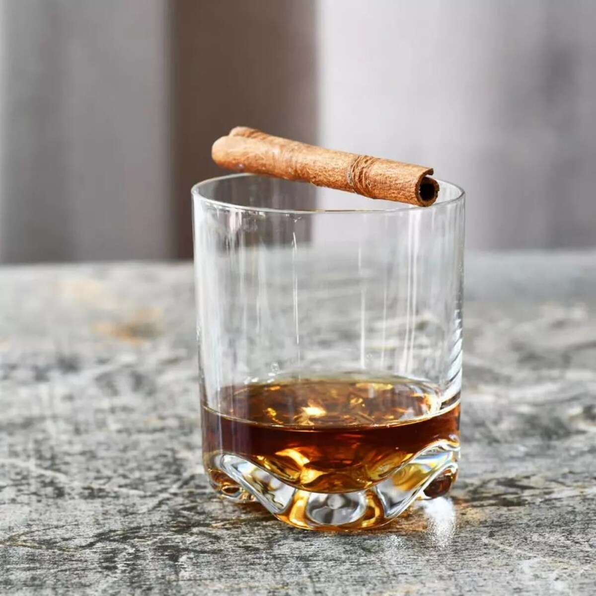 Szklanki do Whisky Niskie Zestaw 6 sztuk Krosno 280 ml z Falowanym Dnem