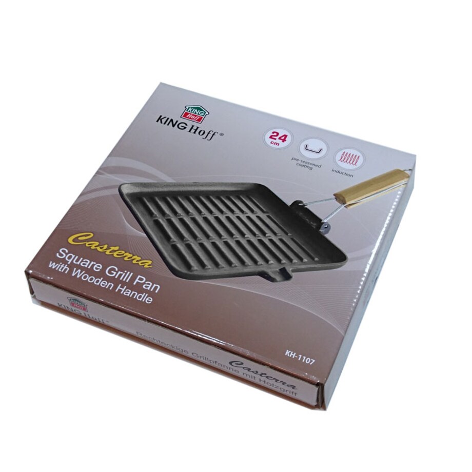 Patelnia grillowa żeliwna kwadratowa 24cm KINGHOFF