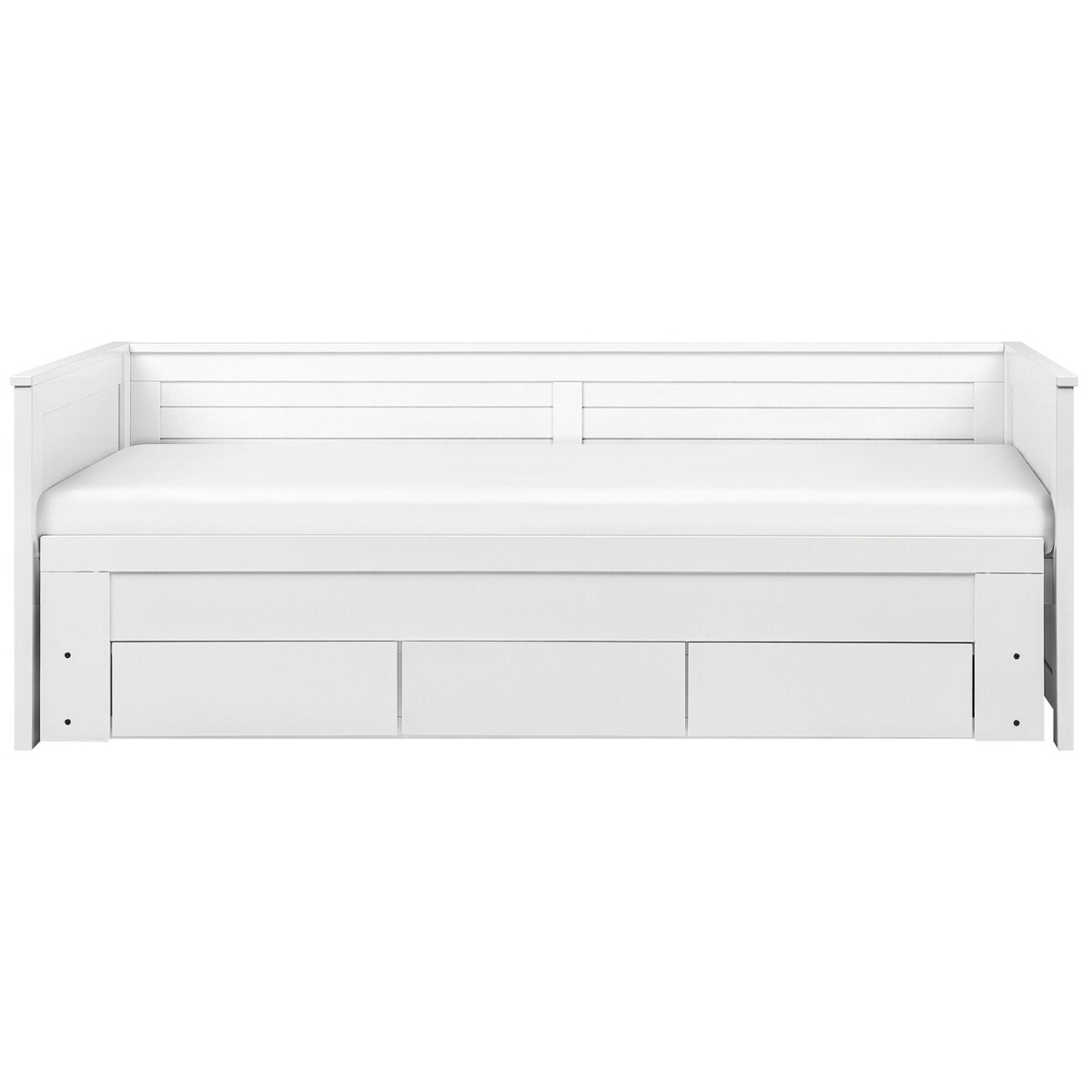 Łóżko wysuwane drewniane 90 x 200 cm białe CAHORS