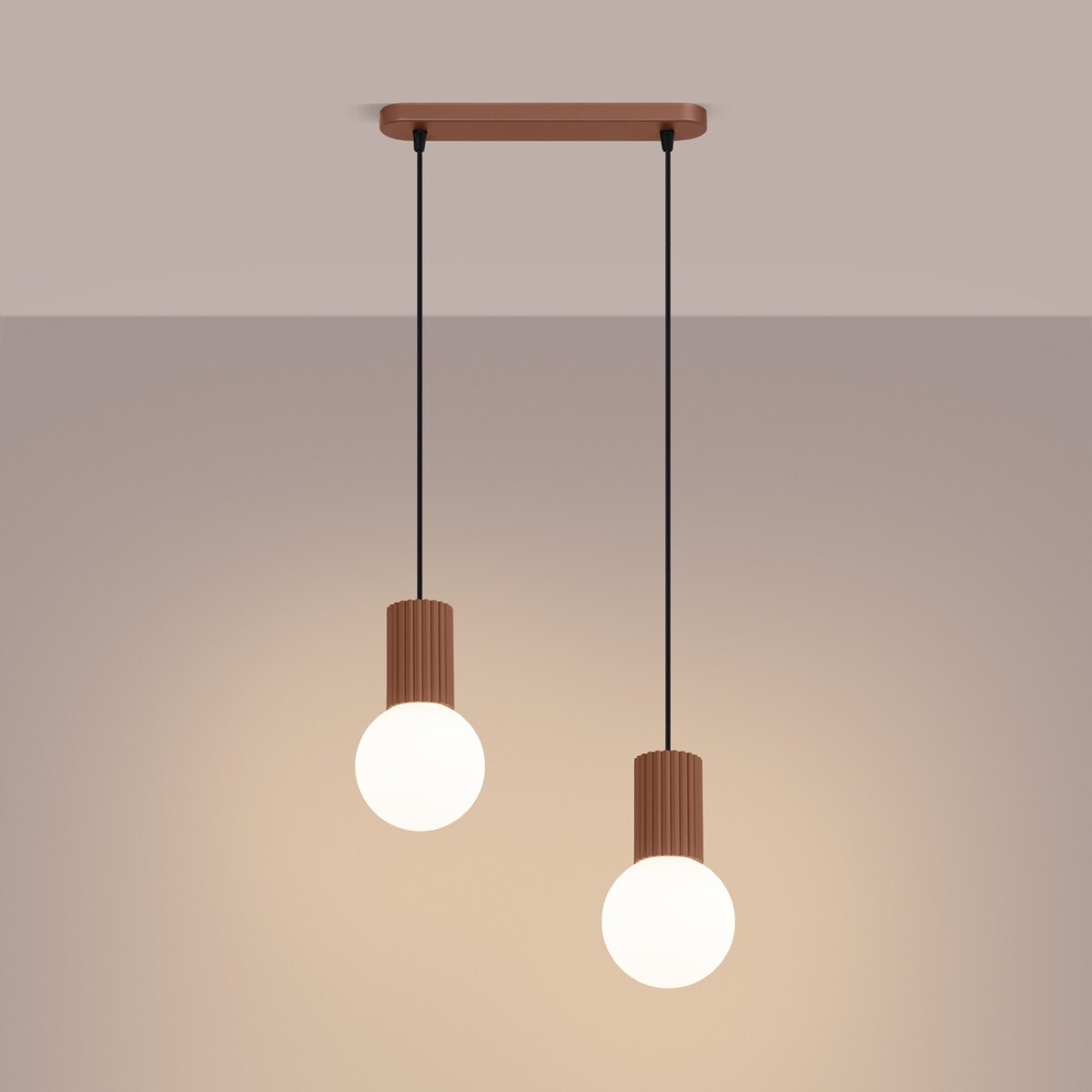 Lampa wisząca HALO 2L mocca