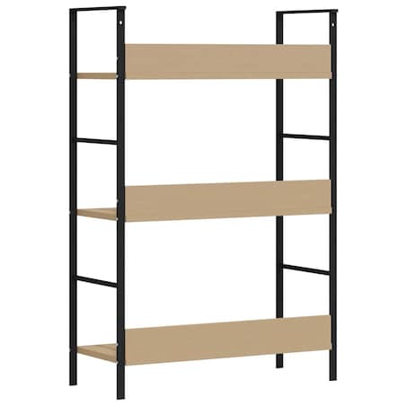 vidaXL Regał z 3 półkami, kolor dębowy, 60x27,6x90,5 cm