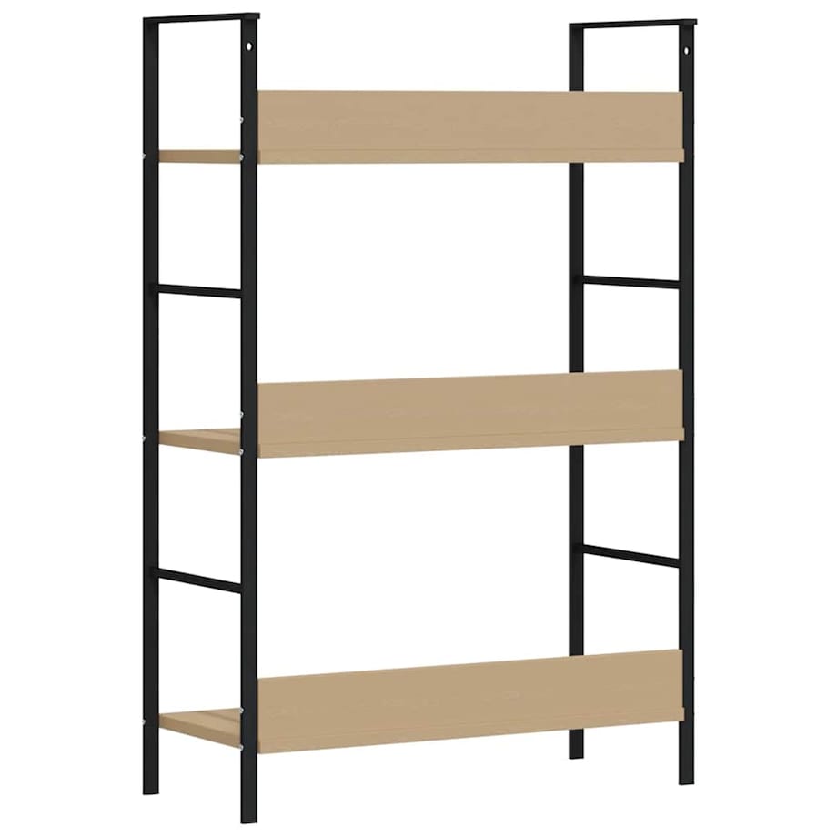 vidaXL Regał z 3 półkami, kolor dębowy, 60x27,6x90,5 cm