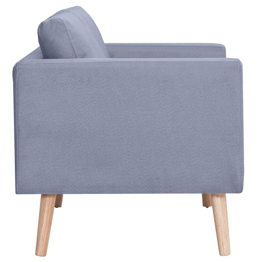 vidaXL Sofa 2-osobowa, materiałowa, jasnoszara