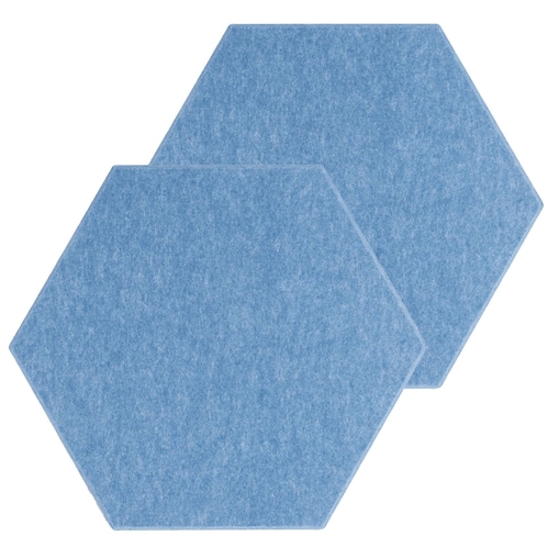 Zestaw 2 szt panel filcowy Felly 40x46 cm płytka heksagon gładki niebieski