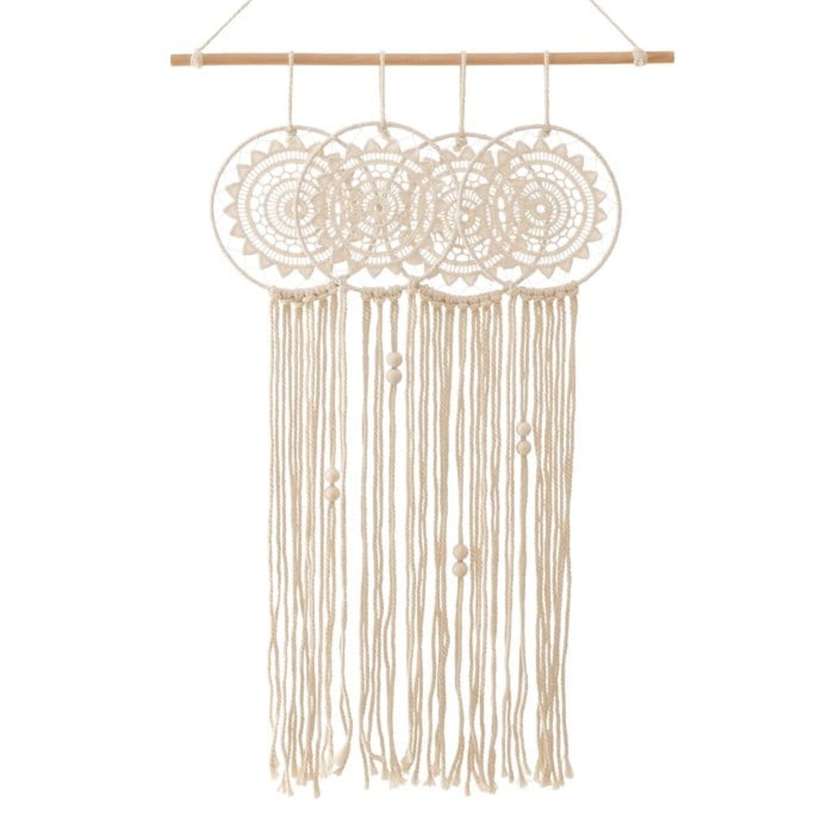 Wiszący Łapacz Snów Boho makrama na Ścianę 48 x 70 cm na Łóżko Dekoracyjny