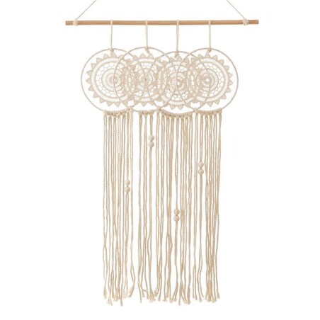 Wiszący Łapacz Snów Boho makrama na Ścianę 48 x 70 cm na Łóżko Dekoracyjny
