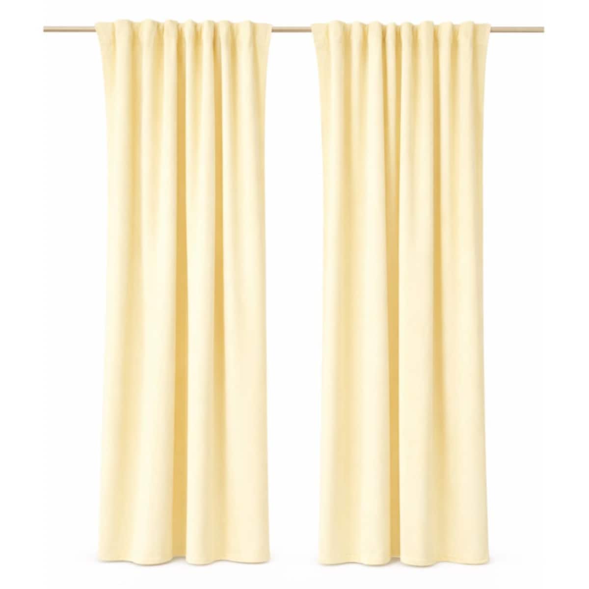 Zasłona welurowa Werona w kolorze masełkowym 260 cm