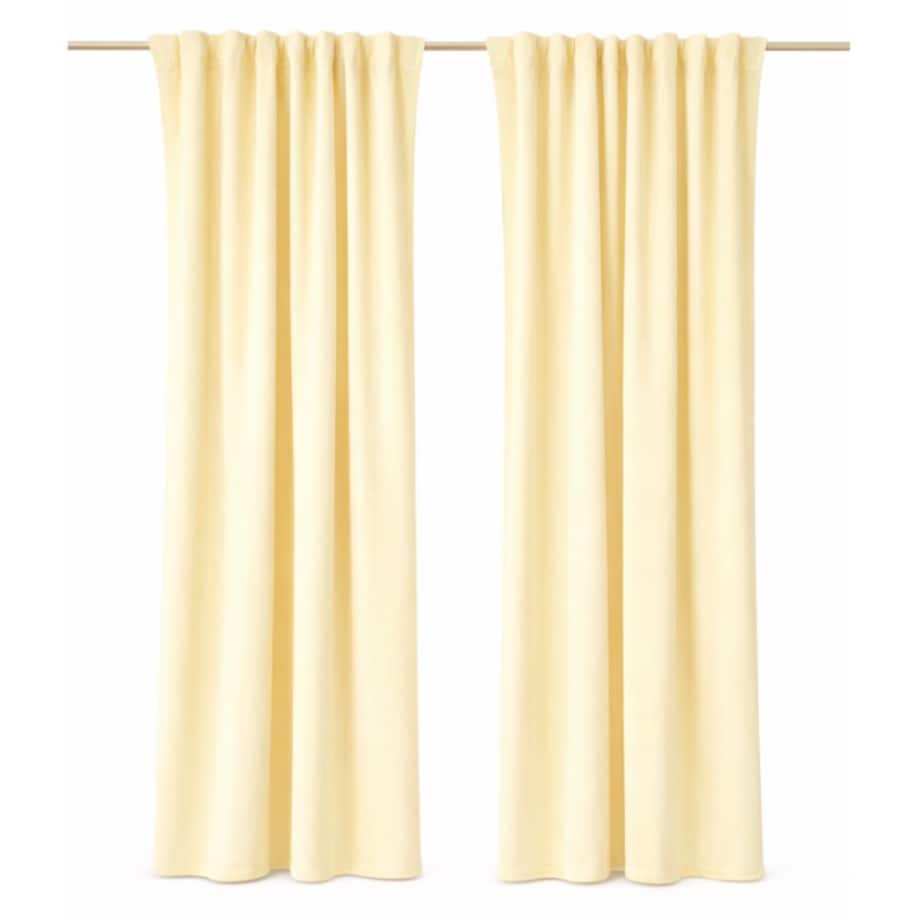 Zasłona welurowa Werona w kolorze masełkowym 260 cm