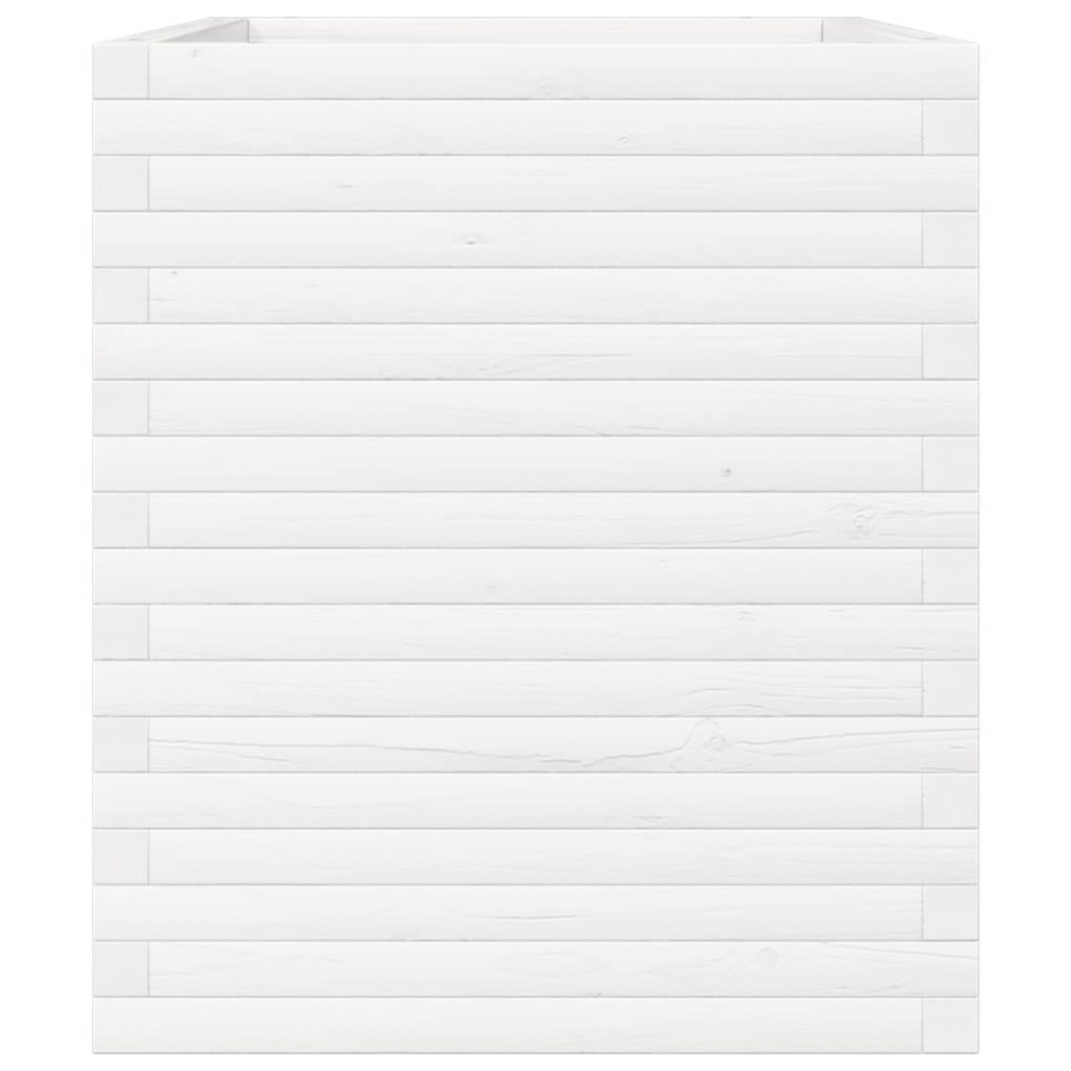 vidaXL Donica ogrodowa, biała, 90x60x68,5 cm, lite drewno sosnowe