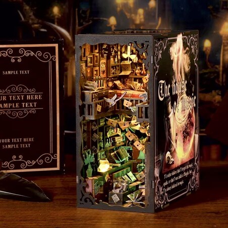 Miniaturowy domek Book Nook - Dom czarów - Aslowsnail