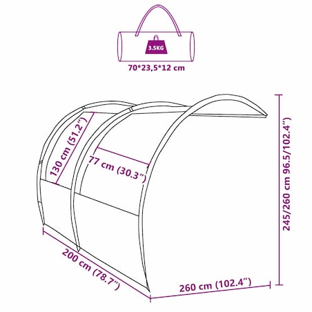 vidaXL Namiot wodoodporny