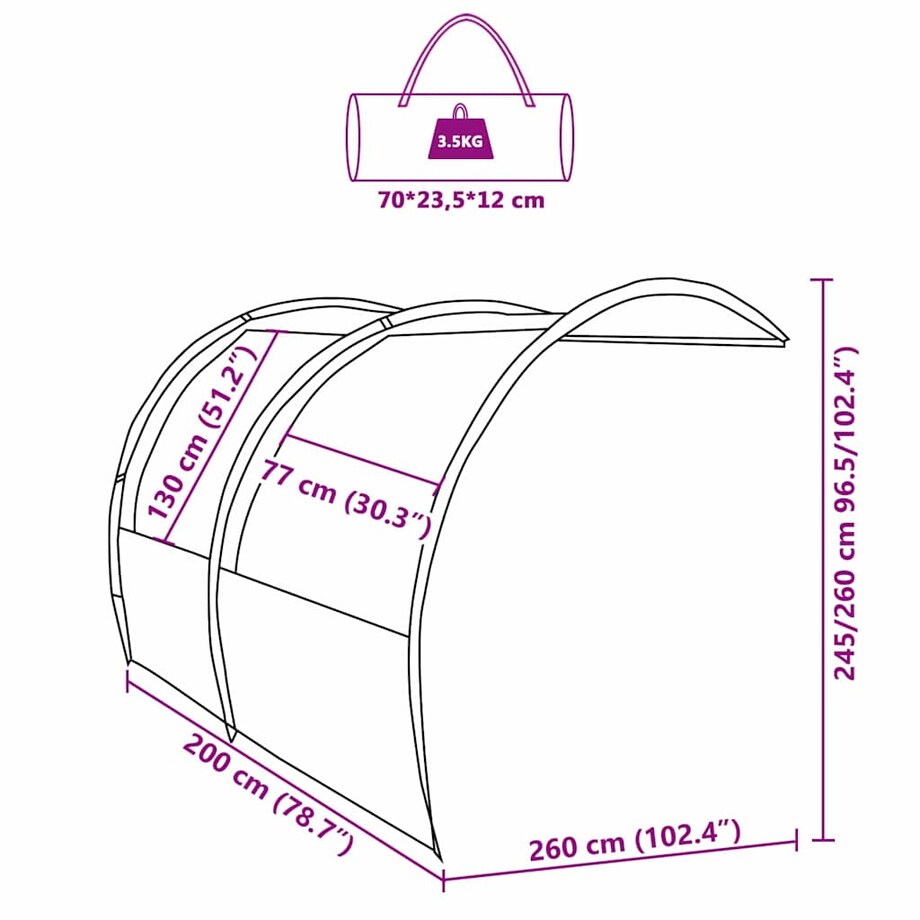 vidaXL Namiot wodoodporny
