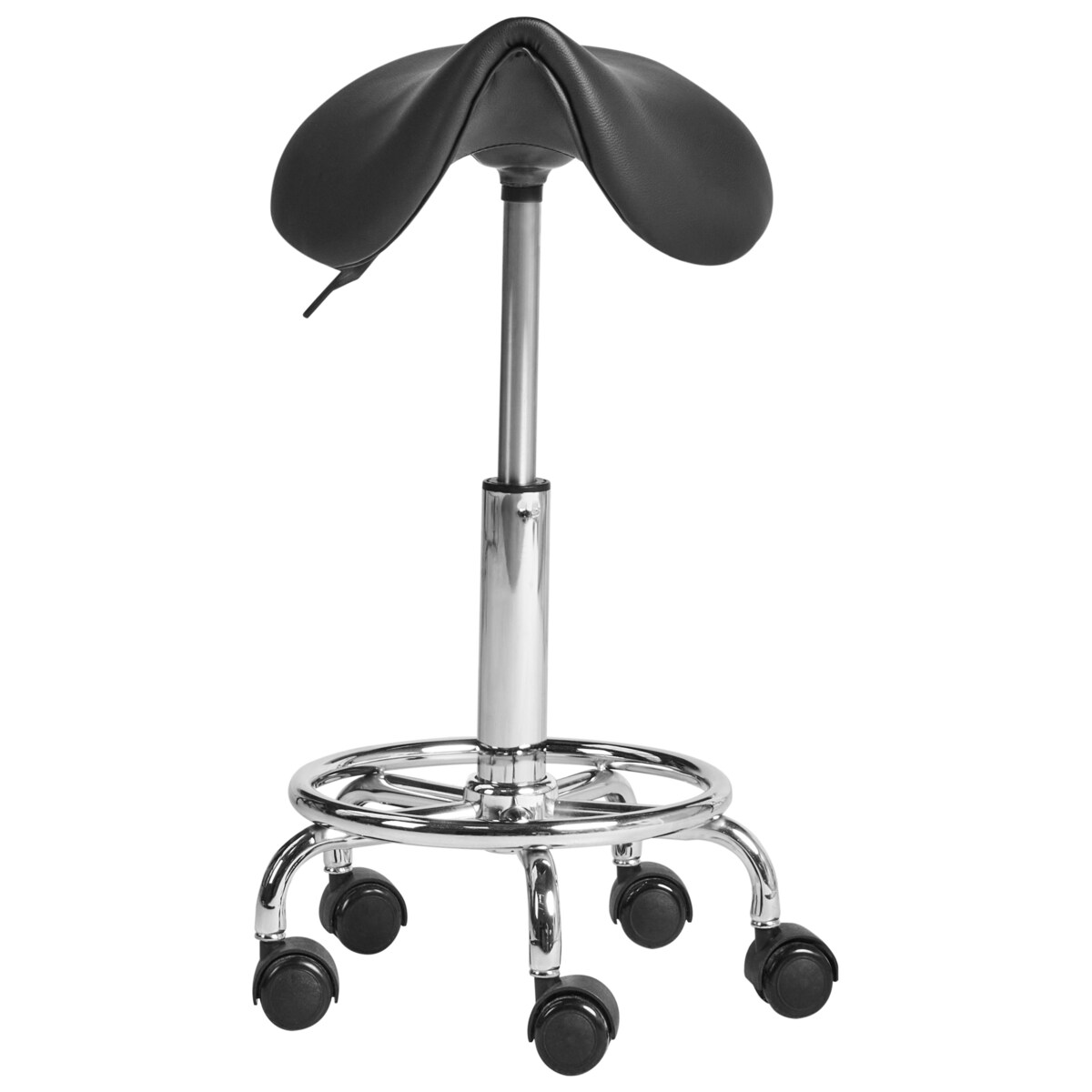 Taboret obrotowy DUMONT Ekoskóra Czarny