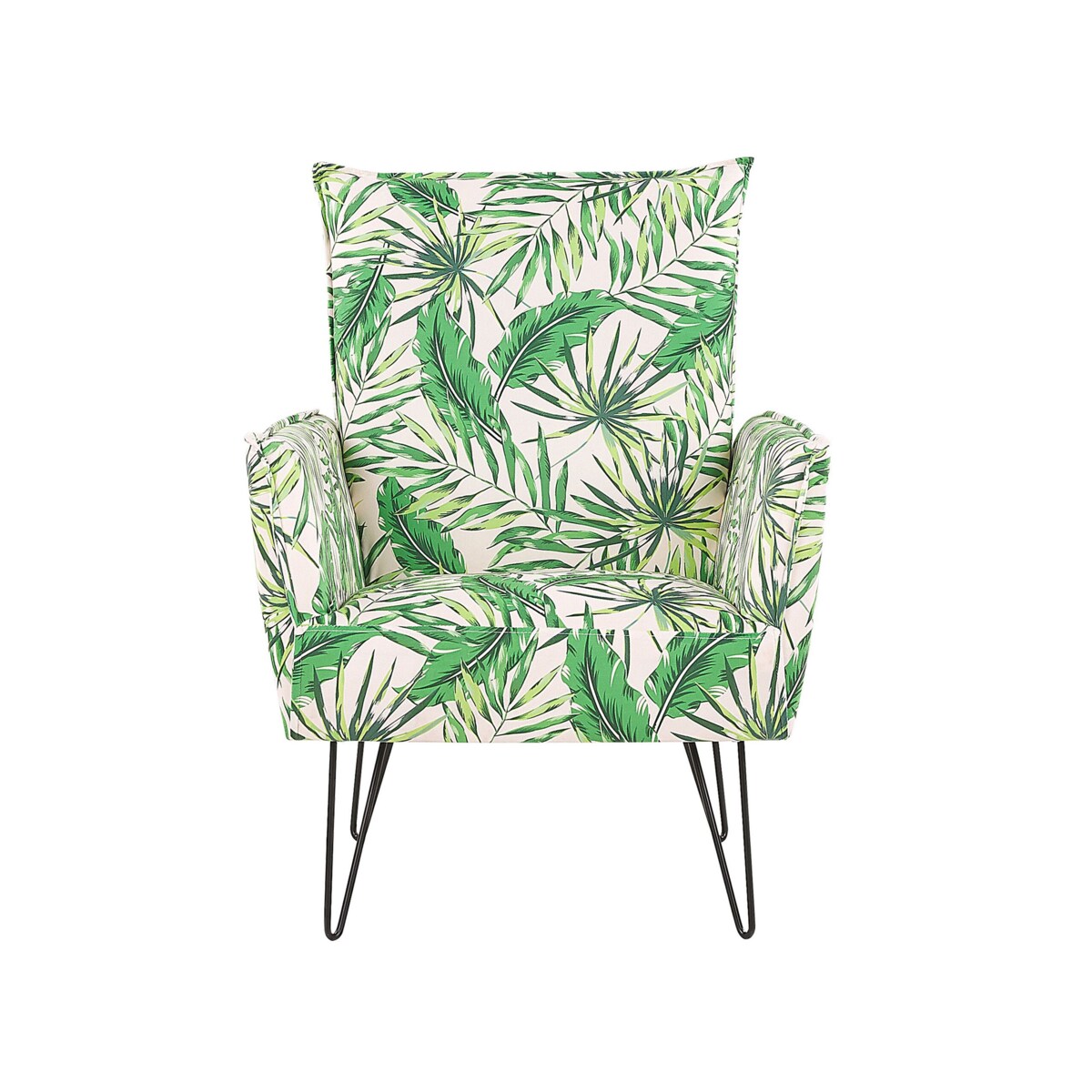 Fotel w liście biało-zielony RIBE