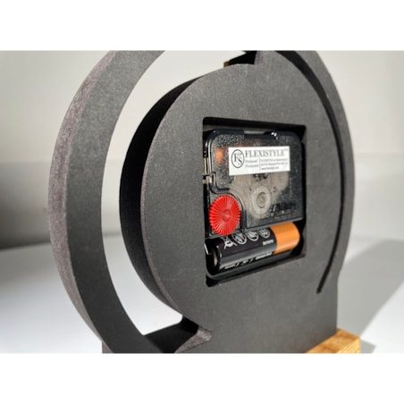 Zegar stojący czarny drewniany Oval Dębowy