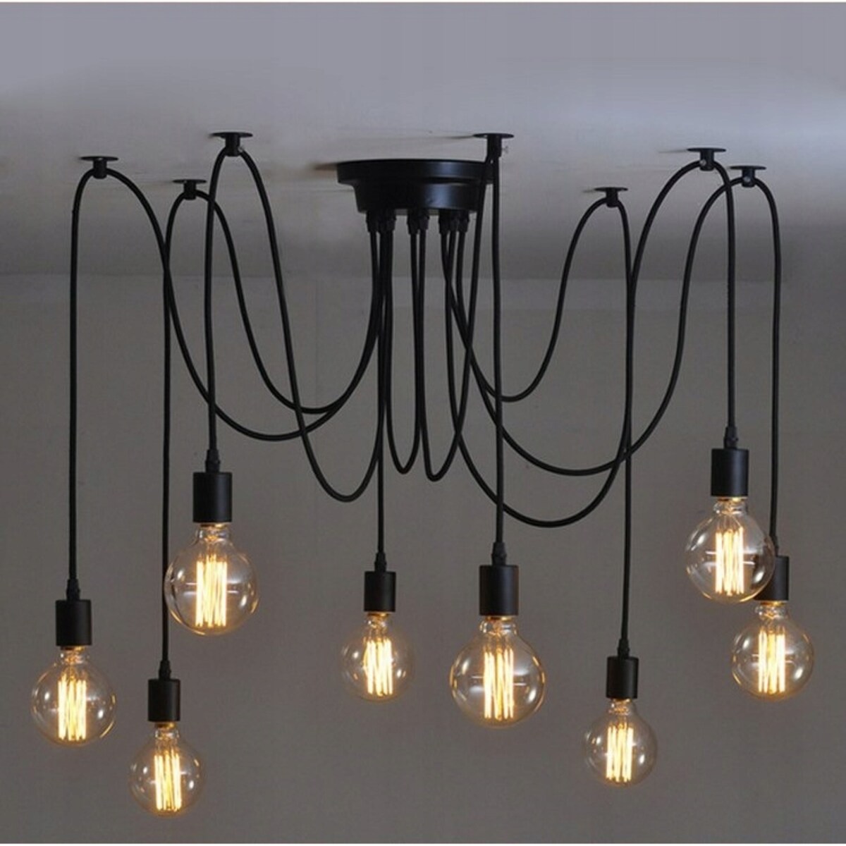 Lampa Sufitowa Wisząca Żyrandol Pająk 6 E27 Led