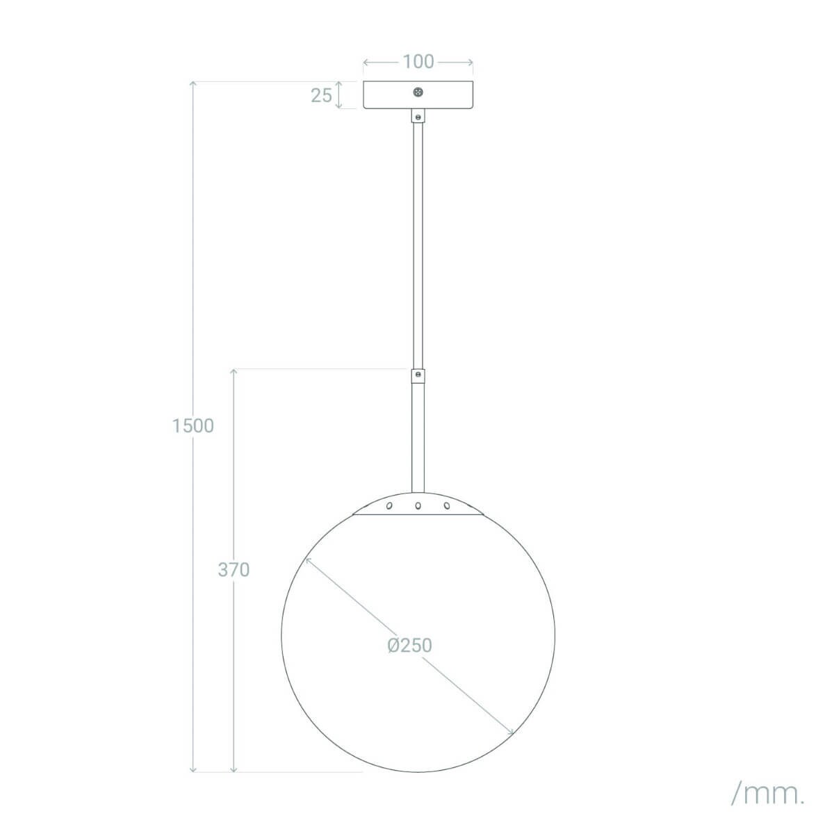 Szklana lampa wisząca Arteo ABR-LWA-E27 Abruzzo mosiądz przezroczysty