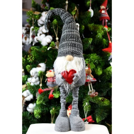 SKRZAT krasnal gnom Mikołaj Świąteczny XXL 96cm TELESKOPOWY