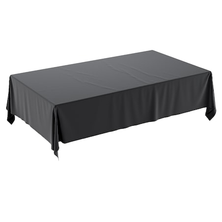 Obrus prostokątny 130 x 160 cm głęboka czerń