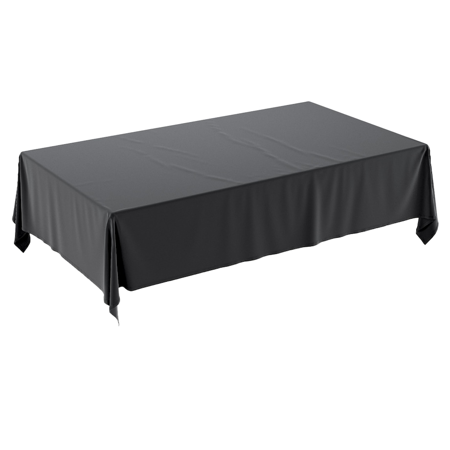 Obrus prostokątny 130 x 160 cm głęboka czerń