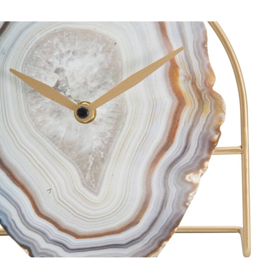 Elegancki zegar z tarczą z wzorem agatu, 20 x 19,5 cm