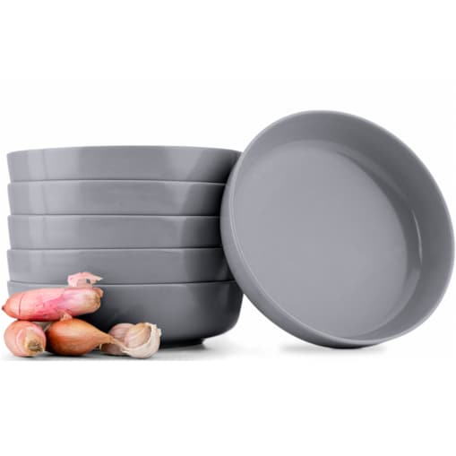 KONSIMO VICTO Zestaw talerzy głębokich dla 6 osób (6 elementów) szary