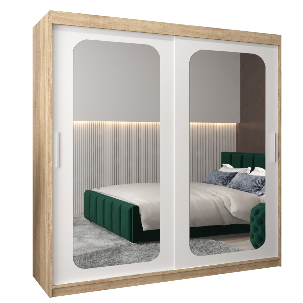 Szafa przesuwna Garderoba PROMO T3 200 sonoma/biały