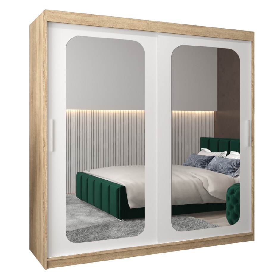 Szafa przesuwna Garderoba PROMO T3 200 sonoma/biały