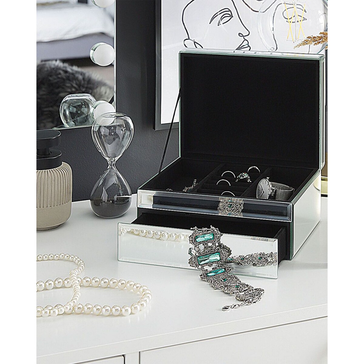 Szkatułka na biżuterię srebrna KOFI