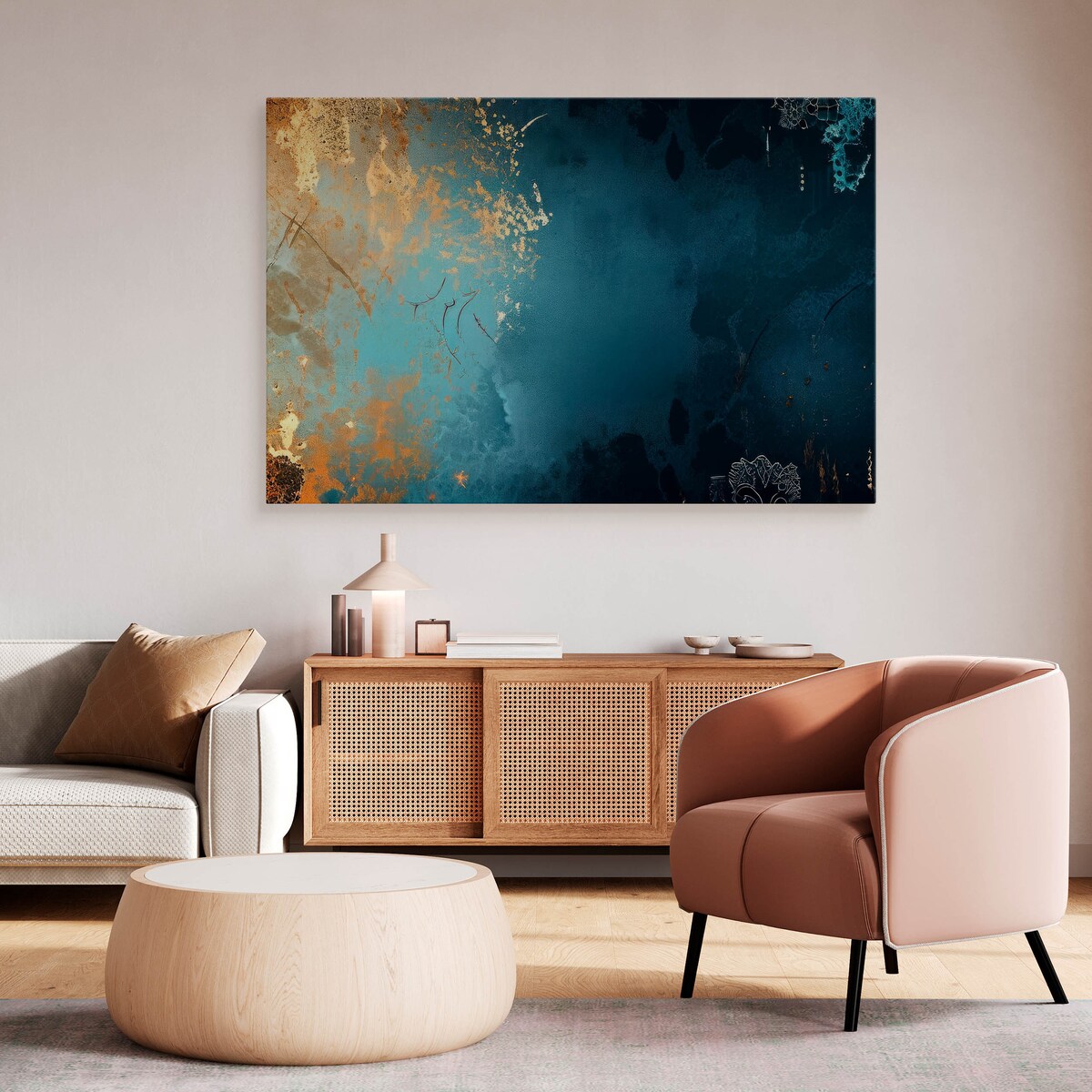 Obraz na płótnie Granatowa abstrakcja 90x60cm