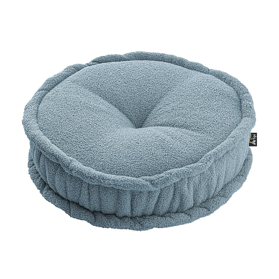 Puf francuski, niebieski, 50x13cm, Boucle