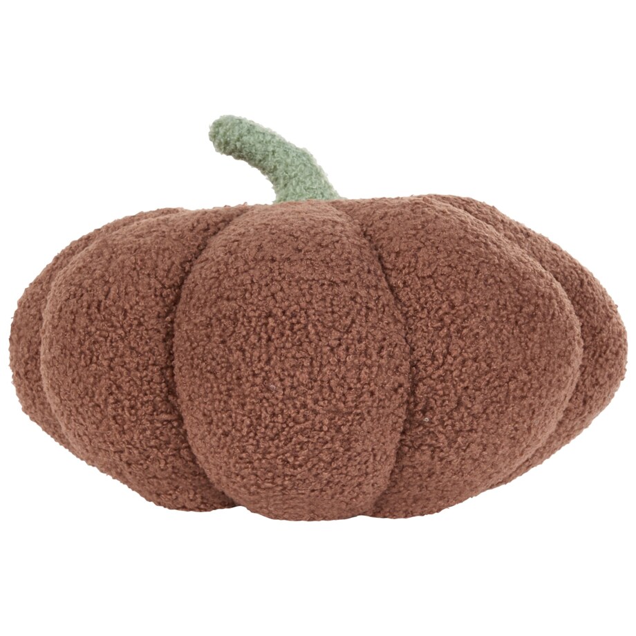 Poduszka dekoracyjna boucle dynia ⌀ 28 cm brązowa MUNCHKIN