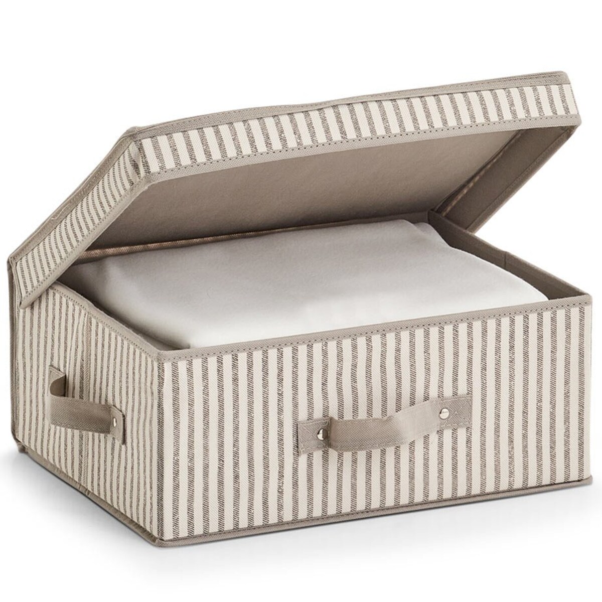 Pudełko materiałowe do przechowywania, składany pojemnik z wieczkiem - 38 x 29 x 16,5 cm, ZELLER