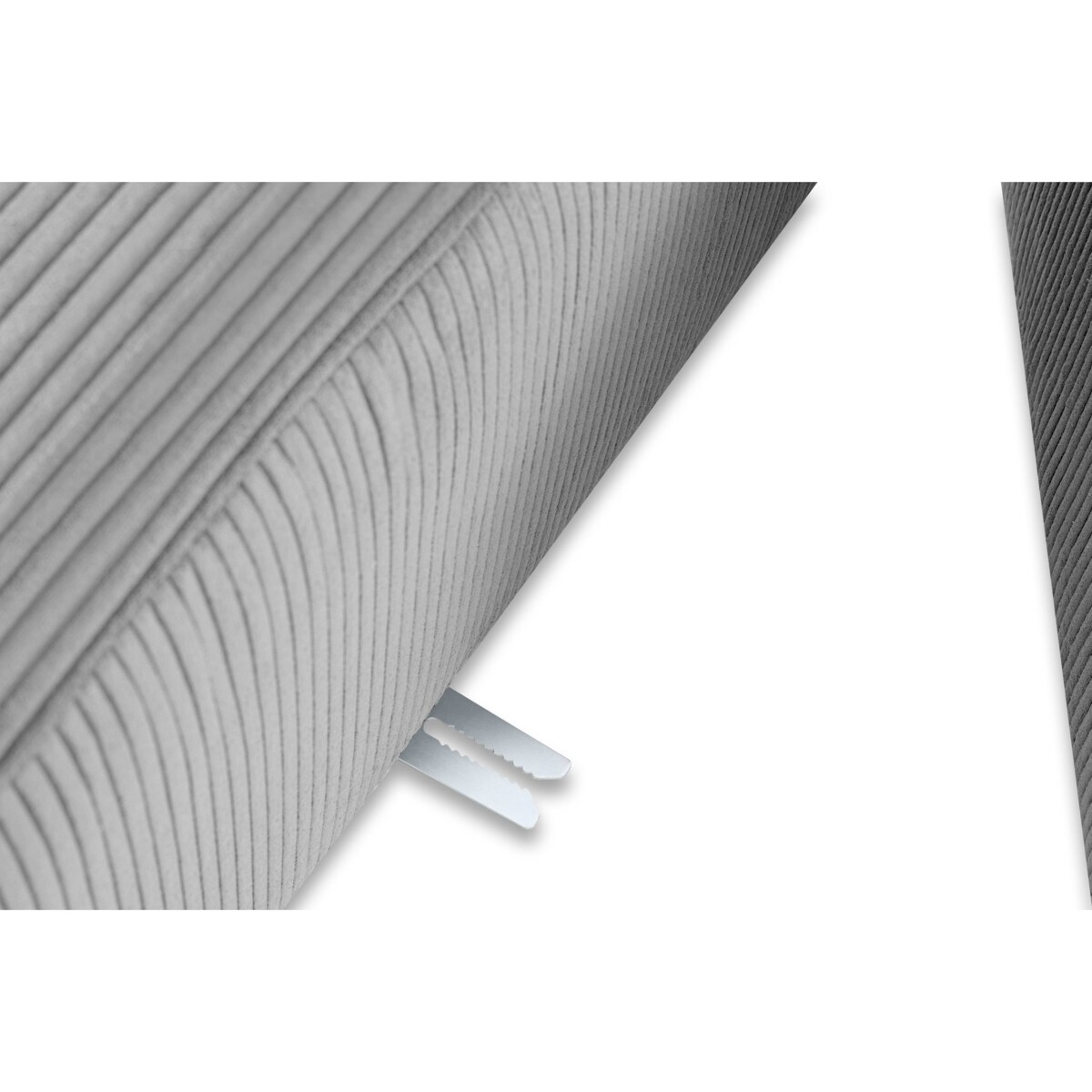 KONSIMO BUFFO 7/8-osobowa panoramiczna sofa narożna z wyjątkowo miękkim siedziskiem, kolor jasny szary