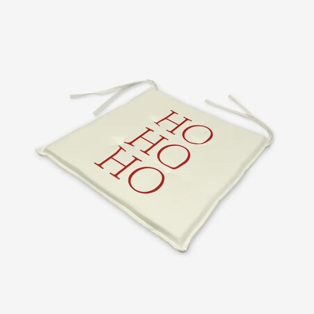 Poduszka świąteczna na krzesło - HO HO HO - czerwone