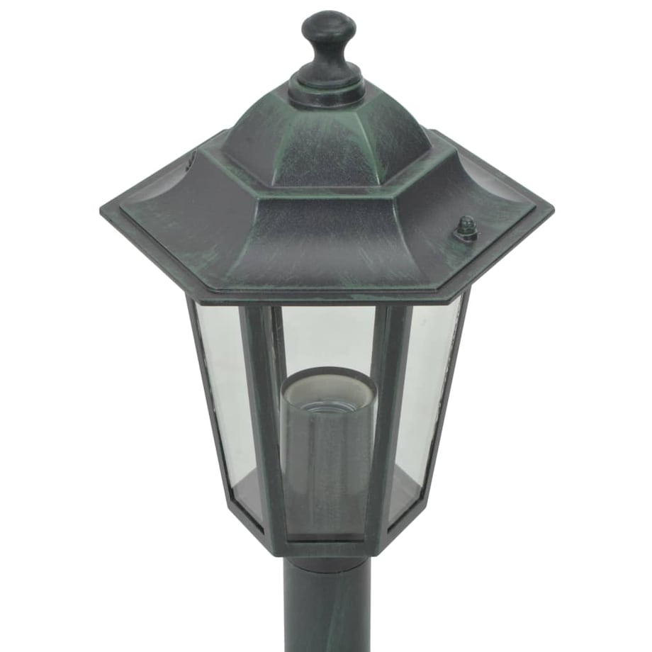 vidaXL Lampy ogrodowe, 110 cm, E27, aluminium, ciemnozielone, 6 szt.