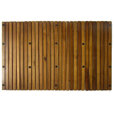 Mata prysznicowa z drewna akacjowego, 3 sztuki, 80 x 50 cm