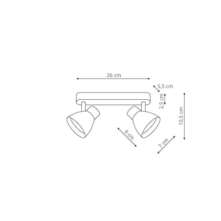 Spot Light Prestige Dravo czarny 2 x GU10 1 szt.