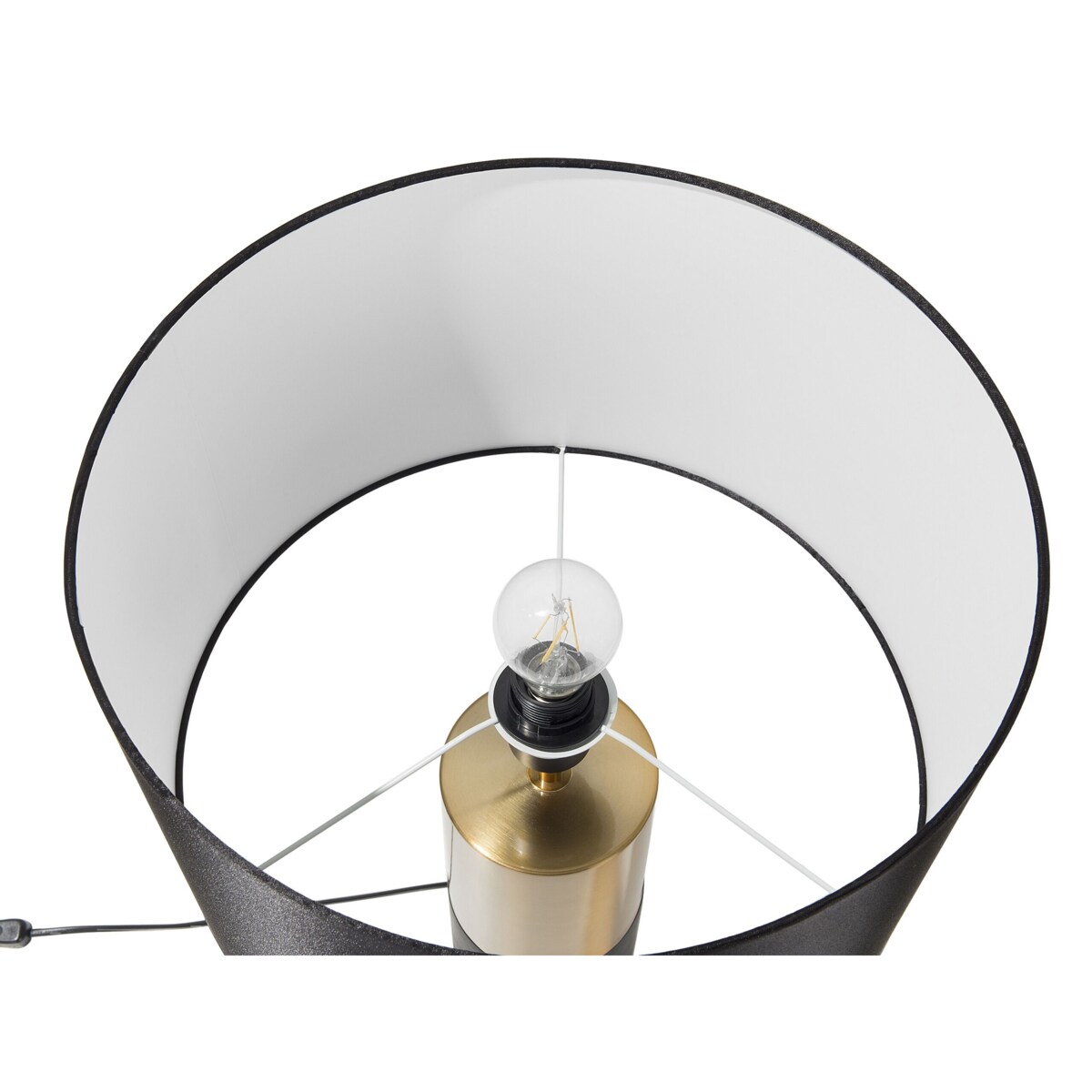 Lampka nocna metalowa szaro-złota DARLING